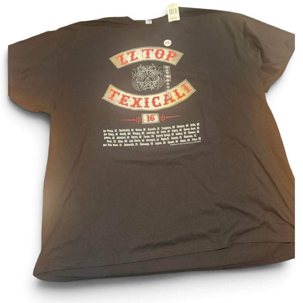 ZZ Top Texicali 2016 Tour Black T-Shirt Menโs 3XL NWT